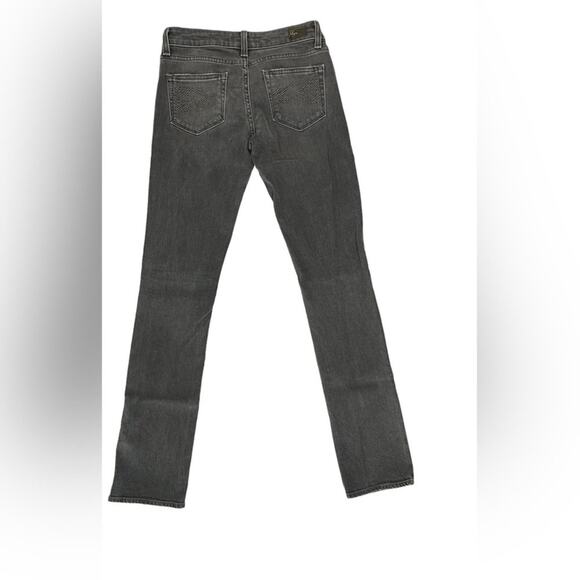 Paige Blue Heights Low Rise Skinny Leg Gray Denim Jeans Womens Size 27 Studded - Picture 7 of 10